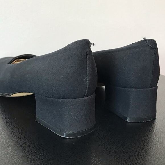 Sesto Meucci Italian Made Leather Sole Square Toe Low Block Heel Pump Blue 8.5 - Picture 11 of 16